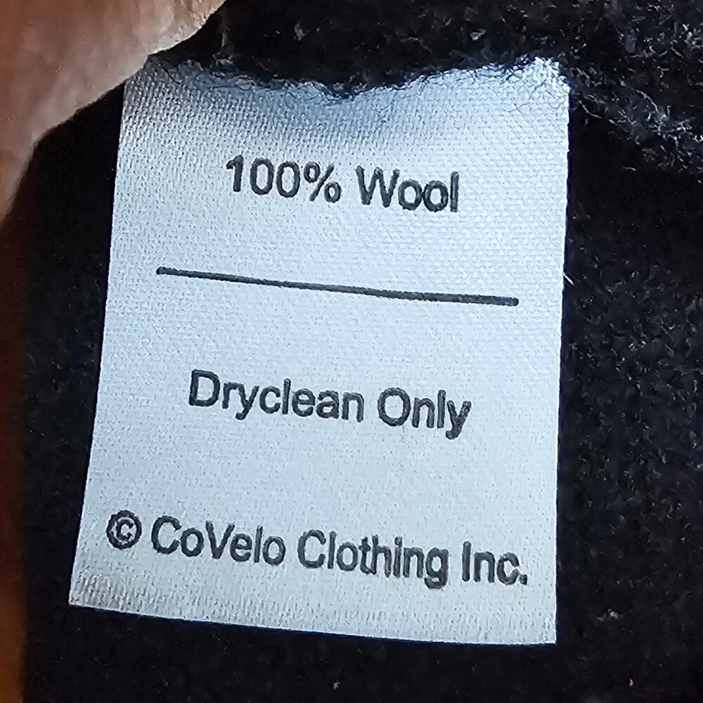 Covelo 100% Wool Embroidered Black Jacket - Picture 4 of 6